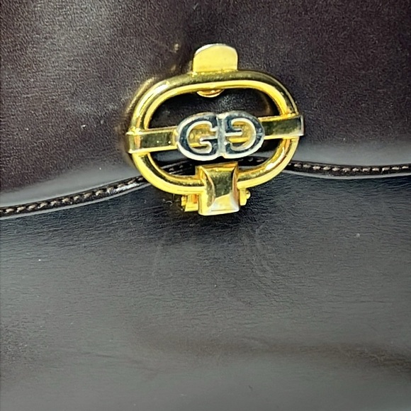 Gucci Vintage 1970’s Smooth Brown Leather Chain Shoulder Clutch Bag - Picture 3 of 14